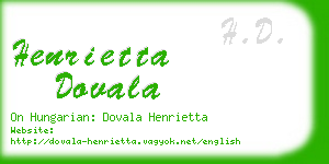 henrietta dovala business card